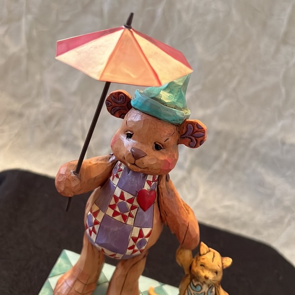 Heartwood Creek Jim Shore Hand in Hand Bear w/Cat Figurine - Picture 2 of 16